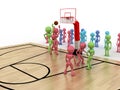 Game time. Privacy-attack in basketball. Ã¢ââ3 Royalty Free Stock Photo